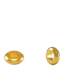  Kralen DQ metaal spacer ring 5mm Goud