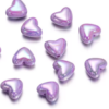 Acryl kralen hartje 9mm lavendel AB glans