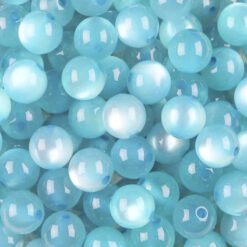 Acryl kralen cateye 8mm Aqua