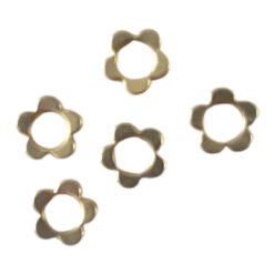 Kralen metaal daisy 7mm Goud