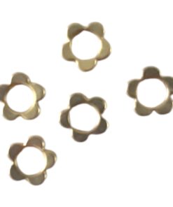 Kralen metaal daisy 7mm Goud