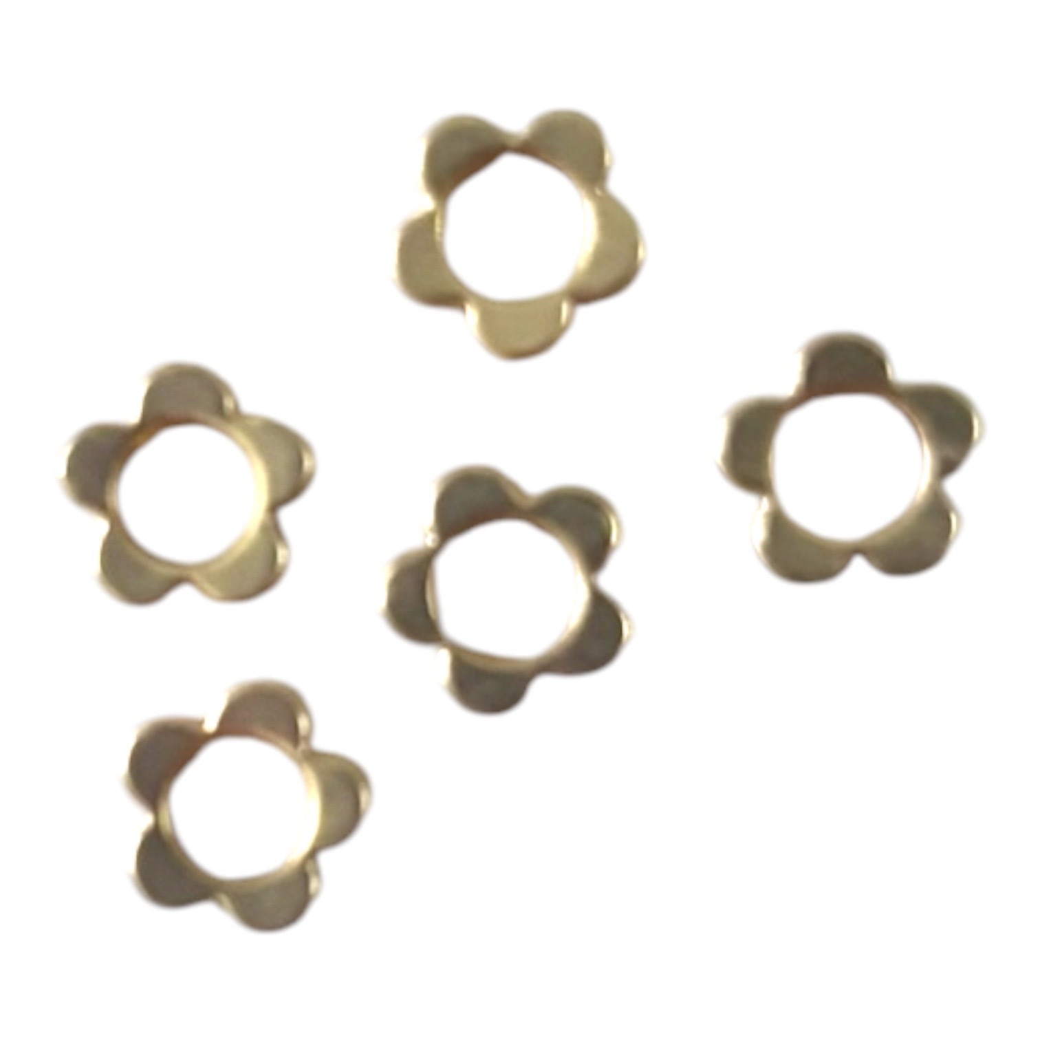Kralen metaal daisy 7mm Goud