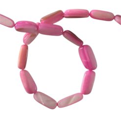 Schelp kralen roze 6x13mm