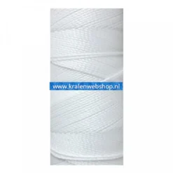 Linhasita Braziliaans polyester waxkoord Bright wit 0.5mm