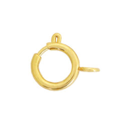 RVS rond veer slotje 6x8mm Goud