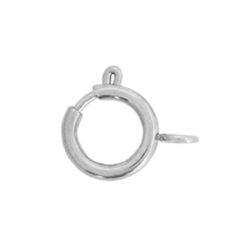 RVS rond veer slotje 6x8mm Zilver