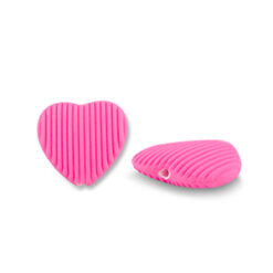 Acryl kralen hart Fuchsia pink