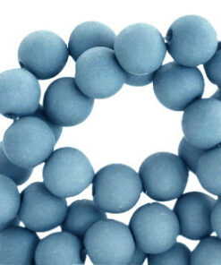 4mm acryl kralen matt Glacer blue