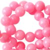 Natuursteen kralen calciet 6mm Hot pink