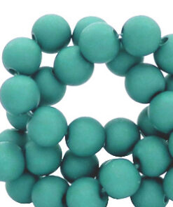 4mm acryl kralen matt Beryl green