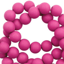 Acryl kralen matt 4mm Fuchsia pink
