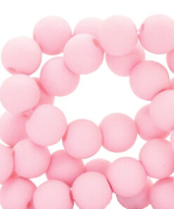 4mm acryl kralen matt Light rose