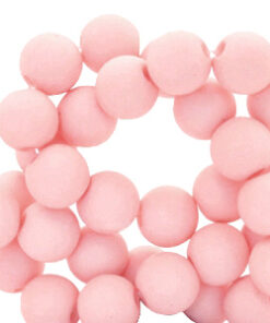 6mm acryl kraal matt Sunset pink
