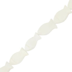 Schelp kralen vis Off white