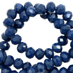 Top Facet kralen 4x3 mm disc Jeans blue