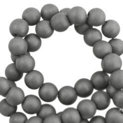 Hematiet kralen rond 6mm mat anthracite grey