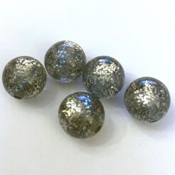 Acryl kralen Grijs glitter 12mm