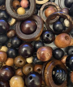 Houten Kralen mix 8-14mm