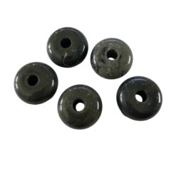 Acryl kralen donut grijs marmer 23x10mm
