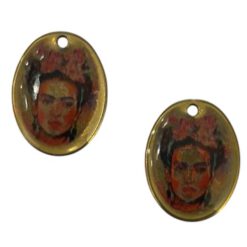 Bedel DQ metaal Frida Kahlo 16x21mm