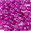 Glaskralen Lila roze mat 10mm