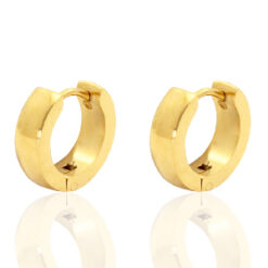 RVS oorbellen creolen bol 13mm Goud