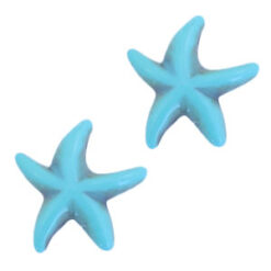 Keramiek turquoise kralen zeester Turquoise blue
