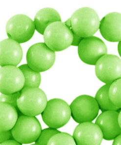 10mm acryl kralen shiny Light green
