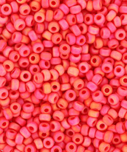 Miyuki rocailles 11/0 - opaque matte ab vermillion red