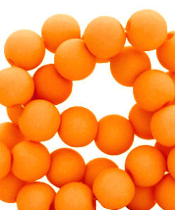 6mm acryl kralen matt Orange peel