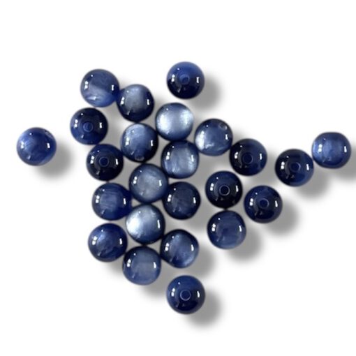 Acryl kralen cateye 8mm jeansblauw