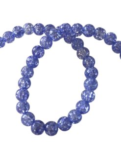8mm glaskralen crackle purple