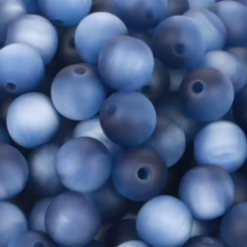 Acryl kralen cateye 8mm mat Blauw