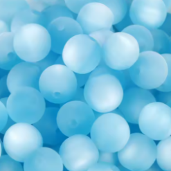 Acryl kralen cateye 8mm mat licht blauw