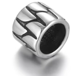 Roestvrij stalen (RVS) kraal antiek zilver 11mm