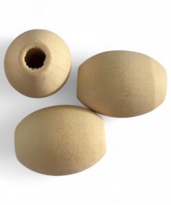 Houten Kralen blank 23x16mm met groot gat (5mm)