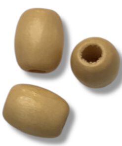 Houten Kralen blank 12x16mm met groot gat (5mm)