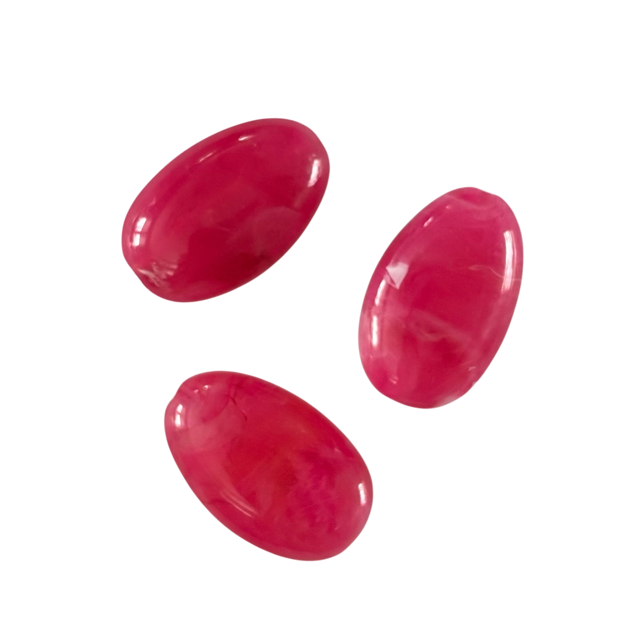 Marmer acryl kralen XL 29x19mm fuchsia white