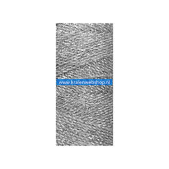 Linhasita Braziliaans polyester waxkoord Zilver 0.5mm