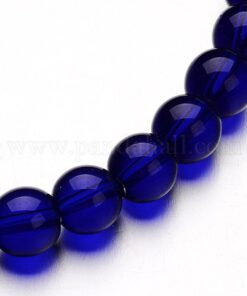 Glaskralen donker kobalt blauw 10mm