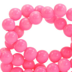 4mm glaskralen opaque Azalea pink