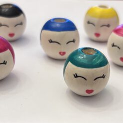 Witte houten Kralen blank Face 18mm