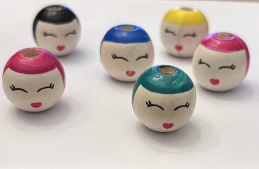 Witte houten Kralen blank Face 18mm