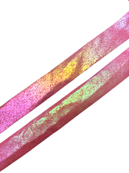 Band 18mm roze met AB glans