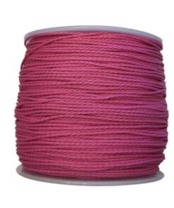 Waxkoord gedraaid 1mm Fuchsia roze (5m)
