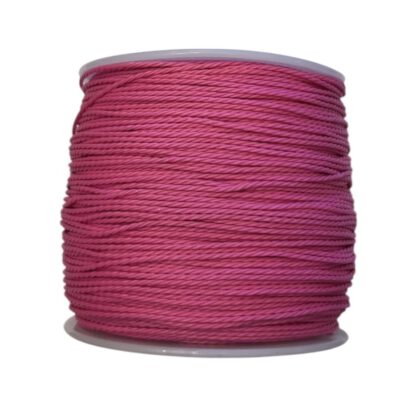 Waxkoord gedraaid 1mm Fuchsia roze (5m)
