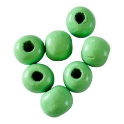 Houten kralen rond 10mm groen
