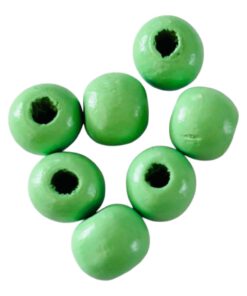 Houten kralen rond 10mm groen
