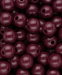 10 mm DQ acryl kralen shiny Mahogany red - artikelnummer 105169