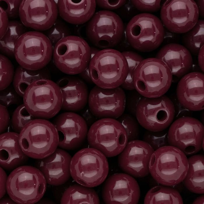 10 mm DQ acryl kralen shiny Mahogany red - artikelnummer 105169